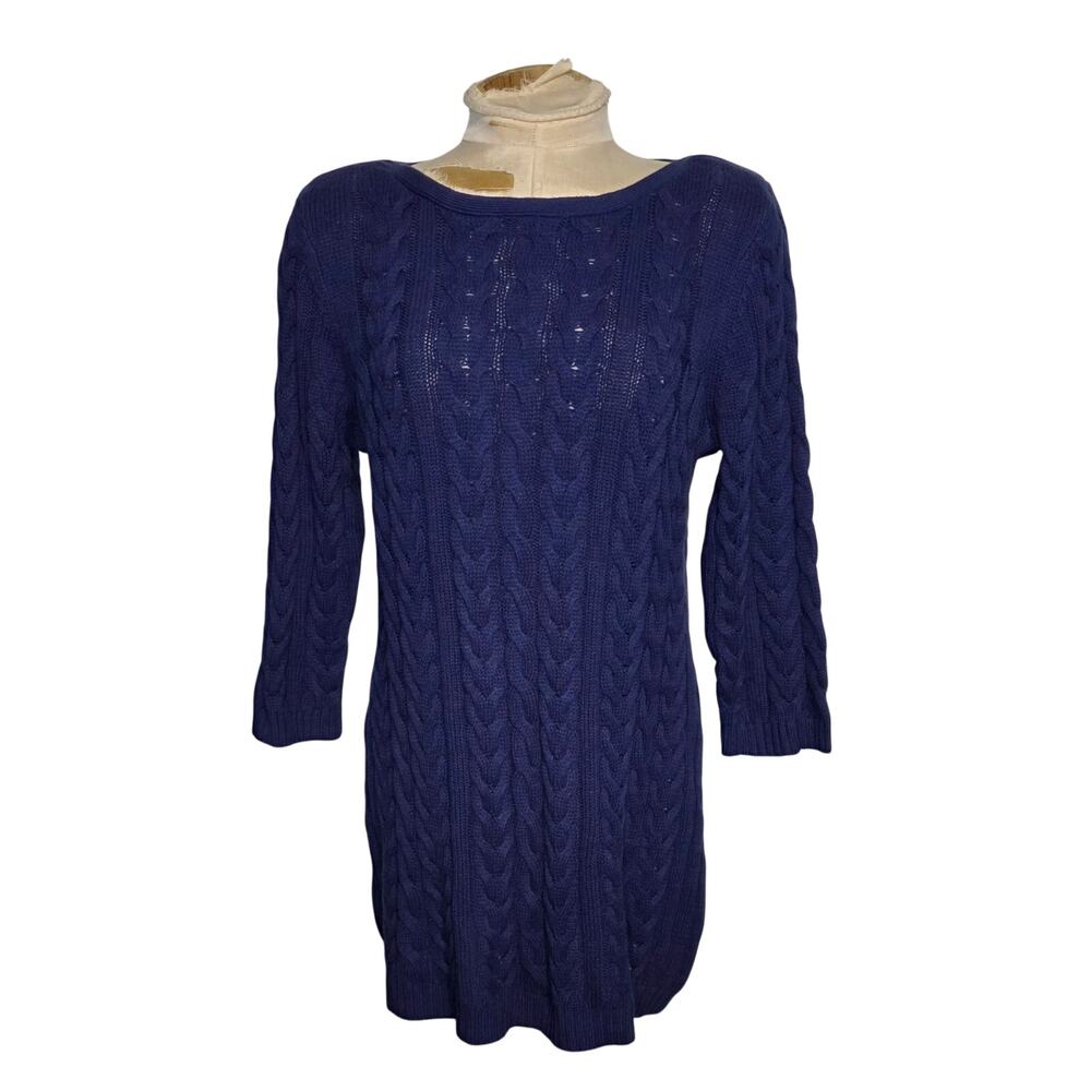 Fenn Wright Manson Sweater Dress Long sleeve Navy Size XL‎ NWT